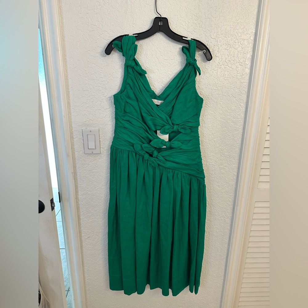 Zimmerman Green Midi Dress